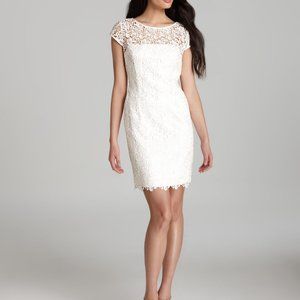 Adrianna Papell White Lace Dress
